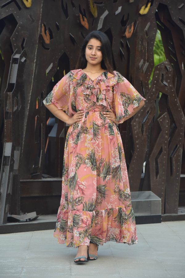 Tropical Print Long Dress